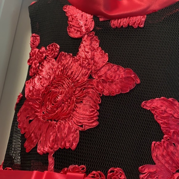 Size 5 hot pink and black dress - Picture 2 of 3